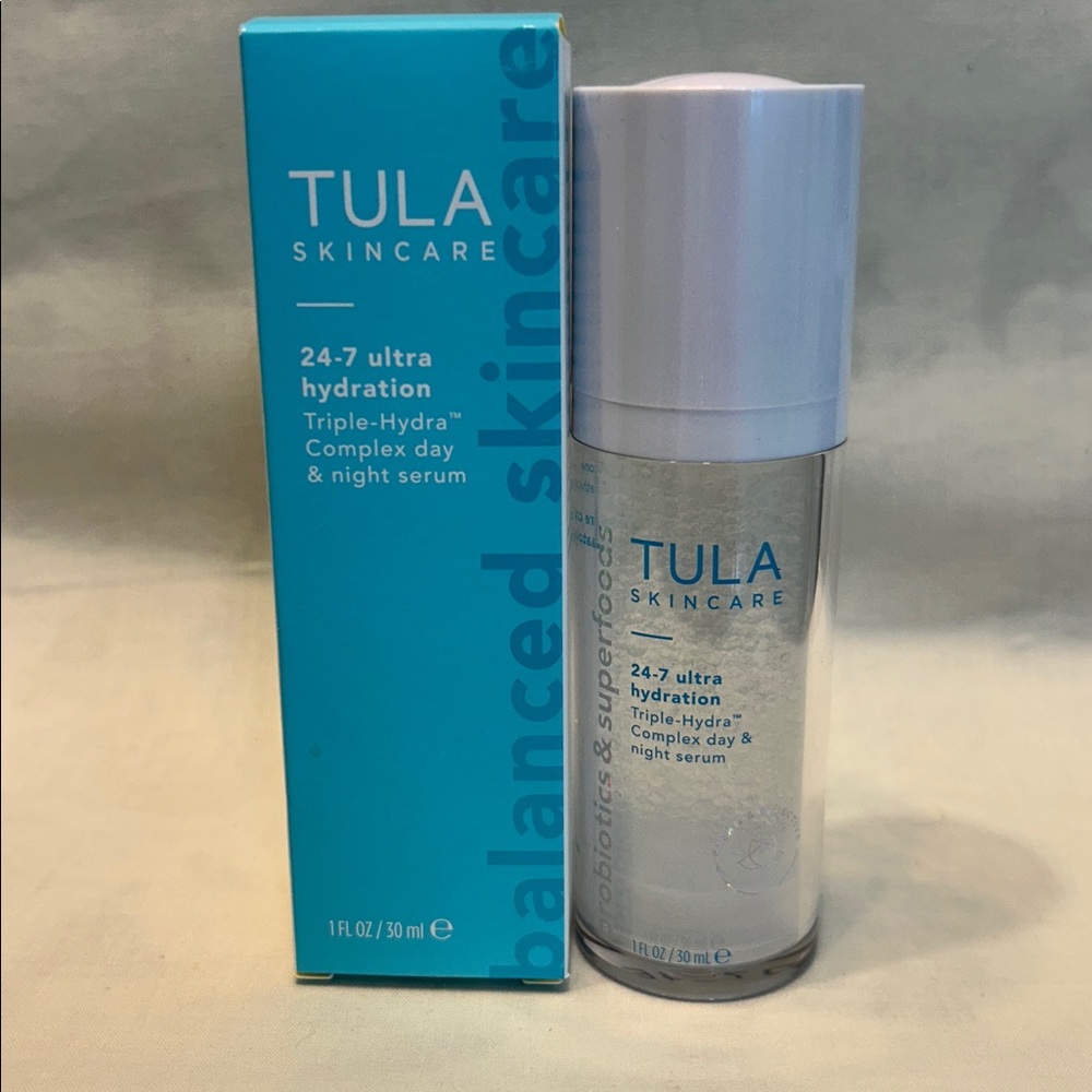 Tula Skincare 24-7 Ultra Hydration Serum in Blue 1fluid ounce NEW IN BOX